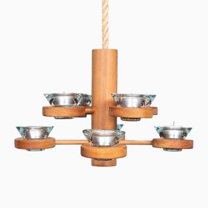 Lustre Nordique Vintage en Pin