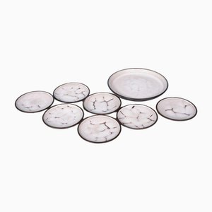 Vintage Fat Lava Ceramic Serving Plates from Mobach, Set of 8