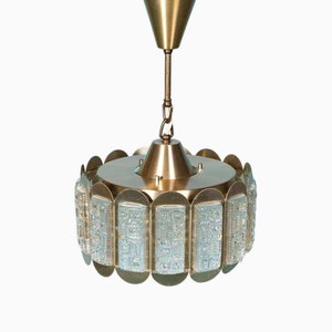 Vintage Danish Glass Hanging Lamp from Vitrika