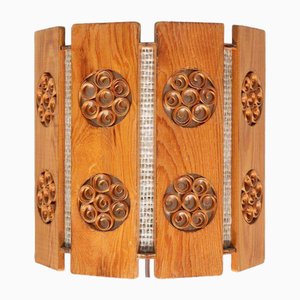 Vintage Wandlampe aus Kiefernholz, 1960er