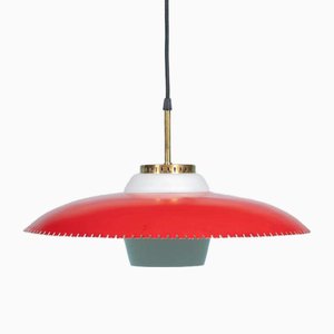 Vintage Opaline Hanging Lamp by Bent Karlby for Lyfa