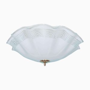 Vintage Glass Ceiling Lamp, 1970s