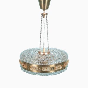 Vintage Glass Hanging Lamp by Vitrika for Orrefors