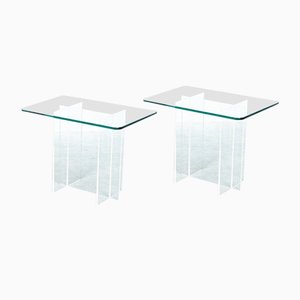 Vintage Side Table in Glass and Acrylic