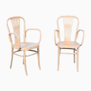 Set of Vintage Wooden Armchairs
