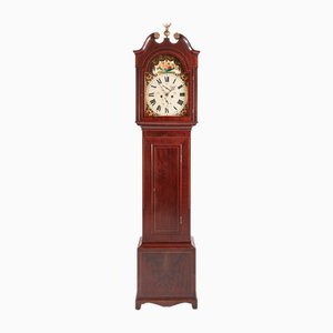 Antique George III Mahogany Inlaid Eight Day Grandfather Clock, 1800