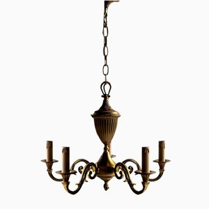 Golden Chandelier with 5 Arms of Light
