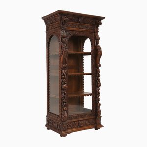 Baroque Style Display Case in Oak, Belgium, 1950s