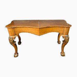 Large 19th Century English Console with Ball Feet Enclosed with Claws & Carved and Gilded Feet