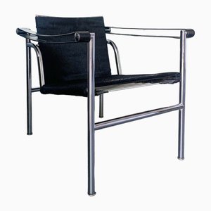 Silla LC1 antigua de Le Corbusier, Pierre Jeanneret & Charlotte Perriand para Cassina, años 60