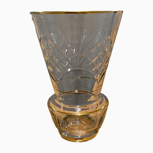 Vaso in vetro intagliato, Cecoslovacchia, 1910