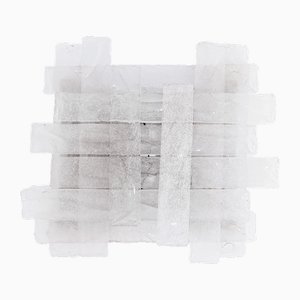 Lámpara de pared italiana grande de cristal de Murano de Albano Poli para Poliarte, años 70