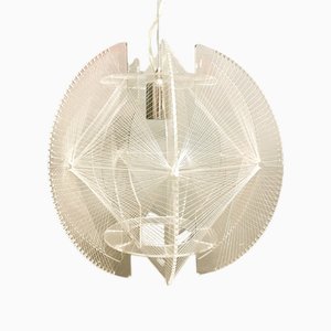 Lampe à Suspension String en Acrylique Transparent par Paul Secon pour Sompex, 1970s