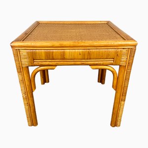 Table d'Appoint Vintage en Rotin