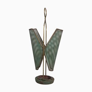 Mid-Century Italian Brass Umbrella Rack Stand in the Style of Matégo, 1960s