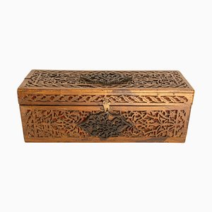 Indian Openwork Teak Box, Late 19th Century