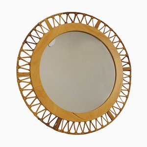 Bamboo Mirror by Fmportglas, Germany, 1960s