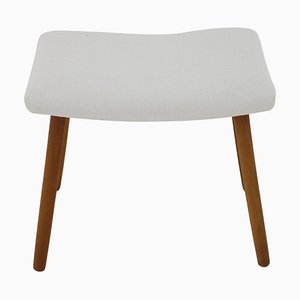 Danish Beech Stool with Fabric, 1960s