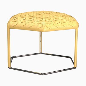 Yellow Leather Top Hive Stool from B&B Italia, 2015