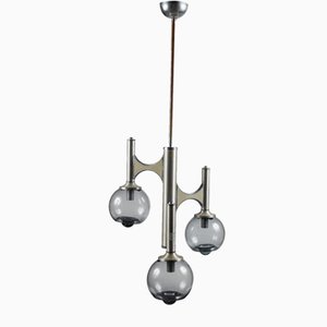 Space Age Three-Light Chandelier in the style of Mazzega
