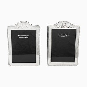 Vintage Sterling Silver Photo Frames by Arthur Price & Co., 1994, Set of 2