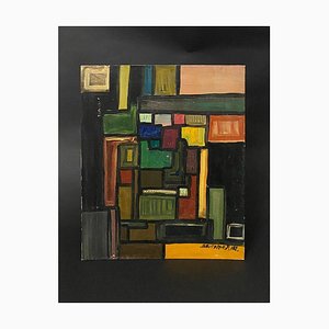 J. Gauthier, Composición moderna, óleo sobre cartón