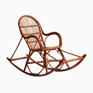 Antique Wicker Rocking Chair, 1920s