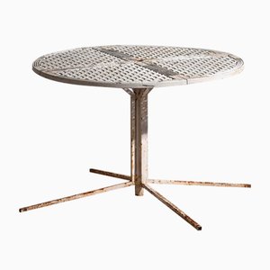 Tavolo da esterno rotondo bianco antico, anni '30