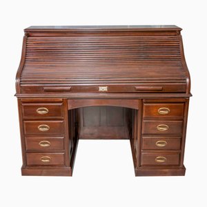 Scrivania edoardiana in noce, fine XIX secolo