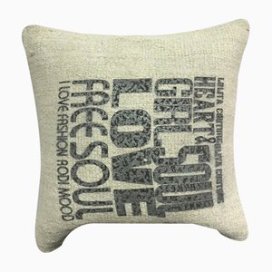 Vintage White Cushion Cover, 1950