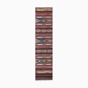 Mid-Century Anatolian Nomadic Wool Hall Kilim Runner