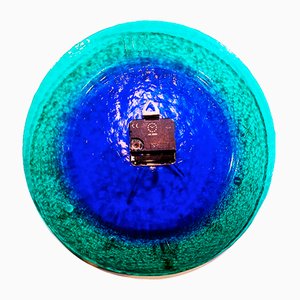 Vintage Italian Wall Clock in Murano Glass by Ca Dei Vetrai, 1970s