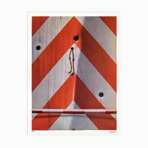 Peter Klasen, Red Traces, Original Hand-Signed Lithograph, 1983
