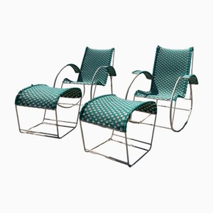 Set of Rocking Chair with Ottoman, 1970