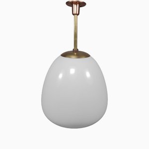 Art Deco British Opaline Pendant Lamp by General Electric Company, 1930s