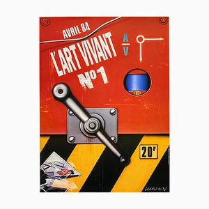 Peter Klasen, The Iron Lever, Póster litográfico original, 1980