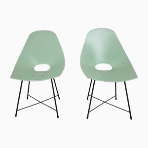 Set of Mid-Century Dining Chairs by Augusto Bozzi for Saporiti, Italy 1950s