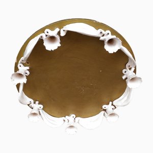 Deckenlampe mit 6 Leuchten aus weißem Egle Pozzi Porzellan, 1963