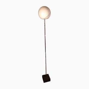 Lampadaire avec Socle en Fonte et Verre avec Lignes Colorées par Roberto Pamio pour Leucos, 1960s