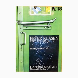 Peter Klasen, The Green Door, 1983, Póster litográfico original