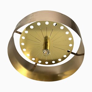 Large Flower Flush Mount in Brass and Copper, 1970s
