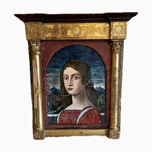Artista della scuola europea, nobildonna, smalto su rame