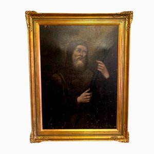 Artista della scuola europea, San Francisco de Paula, 1700, Olio su tela