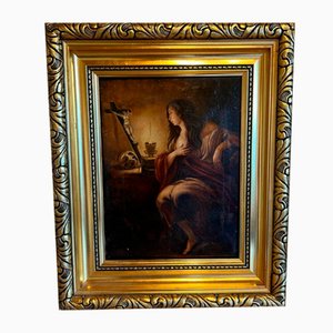 Europäische Schule, Magdalena in Meditation, 19. Jh., Öl auf Leinwand