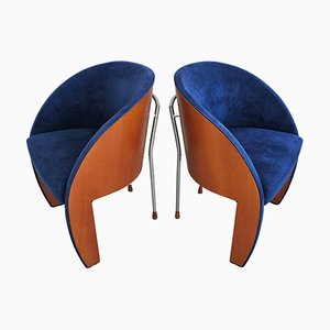 Fauteuils Club ou d'Appoint Postmodernes attribués à Ligne Roset, France, 1980s, Set de 2
