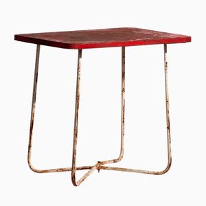 Antique Red Terrace Table, 1920s