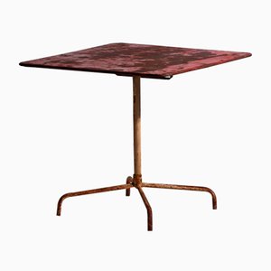 Vintage Red Outdoor Table, 1920