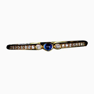 Gold Bracelet with Diamonds and Sapphires, 2000s