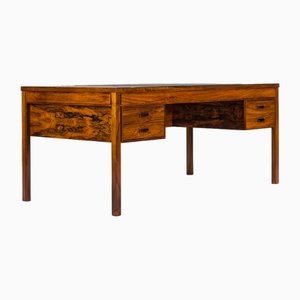 Bureau en Palissandre avec Insert en Cuir et Tiroirs de Søren Willadsen Møbelfabrik, 1960s
