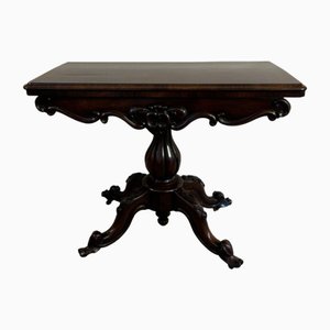Table Victorienne en Palissandre Sculpté, 1850s